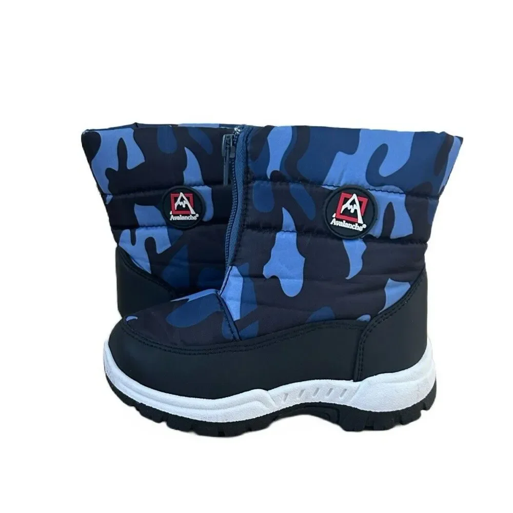 Avalanche Toddler Unisex Snow Boots Child Winter Boots Blue Camo Size 9 New‎